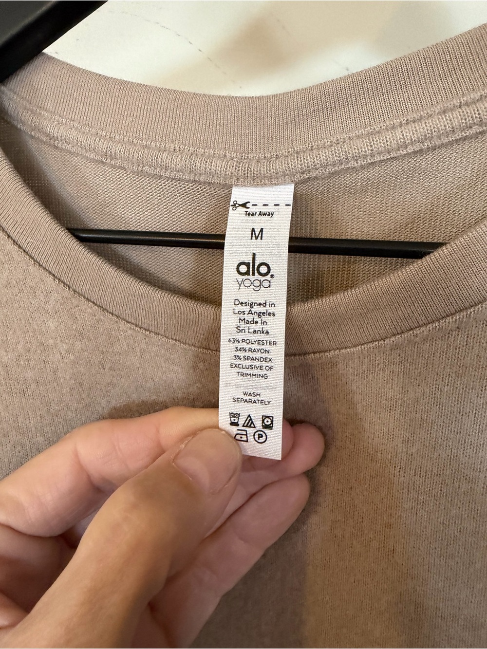 ALO Yoga Relaxed Crewneck Sweater in Taupe - Picture 4 of 7